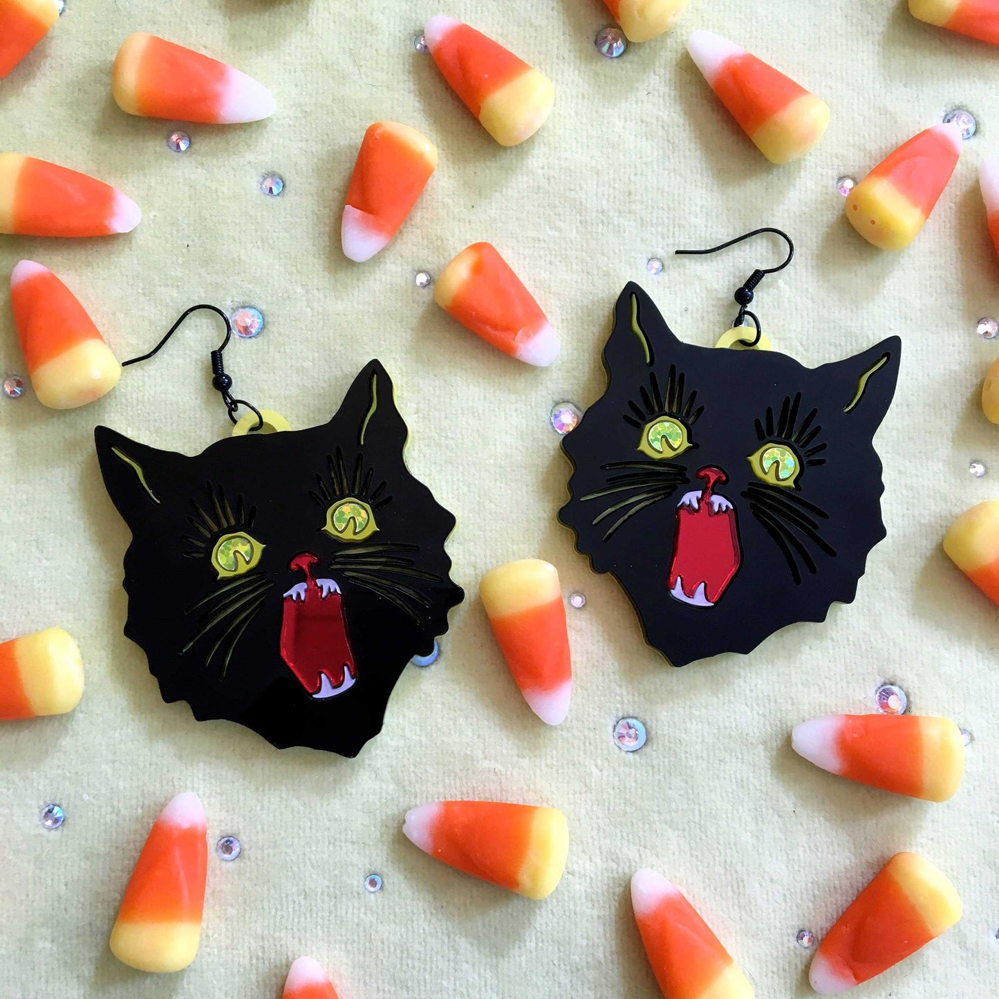 Earrings Scaredy Cat Statement Earrings 432254924883_E0F5 39 $ Quirks! Stew's Incense