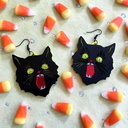 Earrings Scaredy Cat Statement Earrings 432254924883_E0F5 39 $ Quirks! Stew's Incense