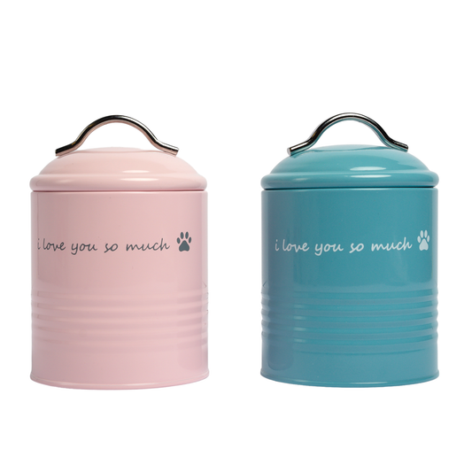 Treat Jar "I Love You So Much" Dog Treat Canister Gift Set – Pink & Blue PL3300 28 $ Pet Lovers Store American Pet Supplies Stew's Incense