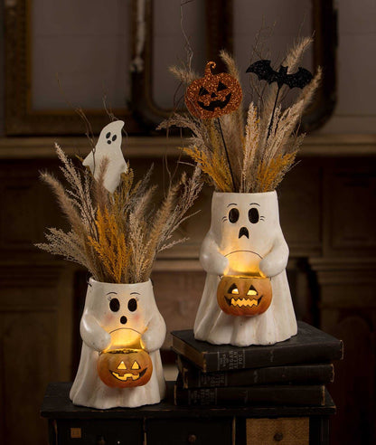Seasonal Decor, Halloween Scaredy Boo With Pumpkin Bucket Paper Mache TJ2311 89 $ Shop All Quirks! Stew's Incense