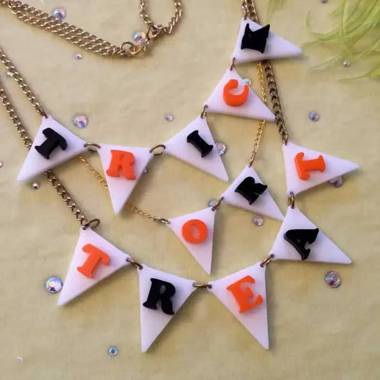 Necklaces Trick or Treat Halloween Bunting Necklace 432254965843_C2CD 44 $ Shop All Quirks! Stew's Incense