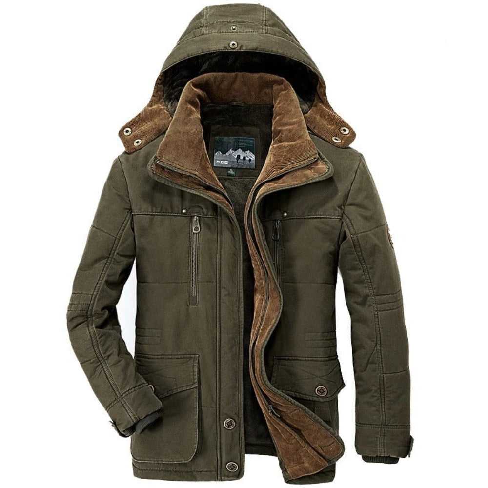 Men Coats Mens Hooded Winter Parka Coat with Inner Fleece ONFY12058932MHC-KHK-S 169 $ Coats Onetify Stew's Incense