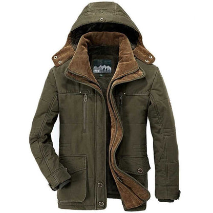 Men Coats Mens Hooded Winter Parka Coat with Inner Fleece ONFY12058932MHC-KHK-S 169 $ Coats Onetify Stew's Incense
