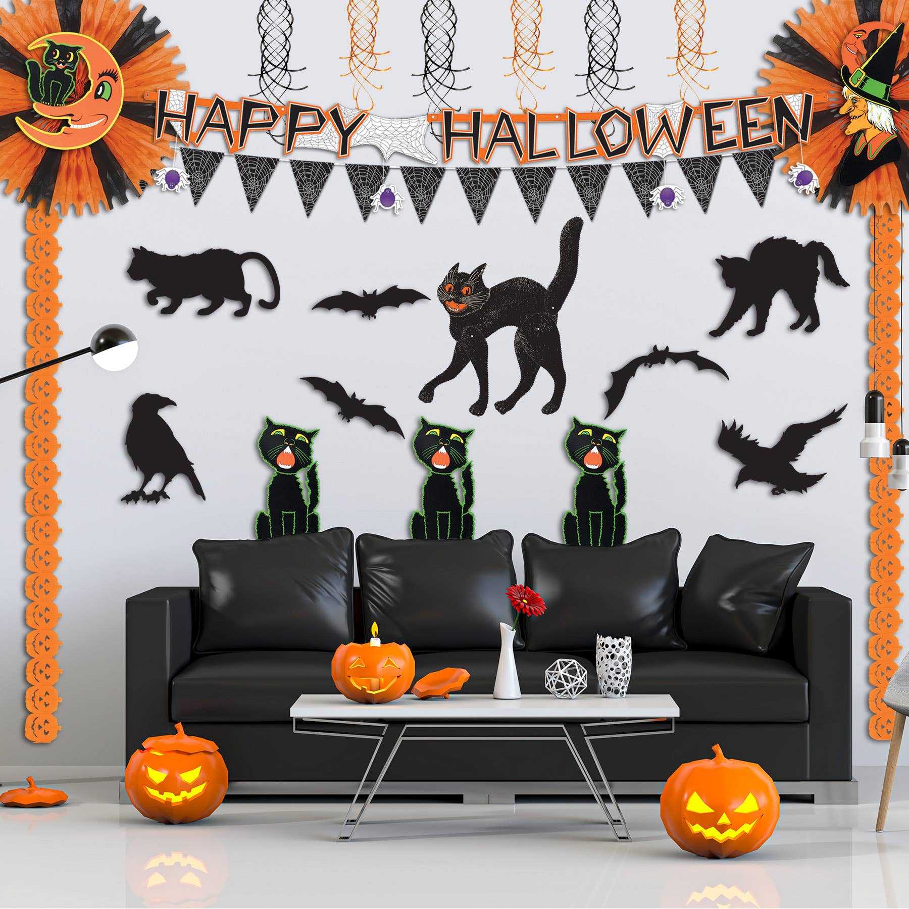 Seasonal Decor, Halloween Vintage 30" Halloween Jointed Scratch Cat by Beistle 01177 12 $ Shop All Quirks! Stew's Incense