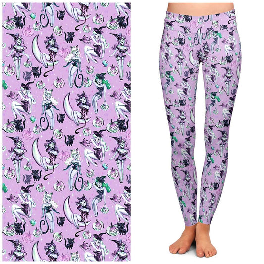 Leggings "Vintage Witches" Light Leggings by Miss Fluff x Lipstick & Chrome LCL-25A 24 $ Quirks! Stew's Incense