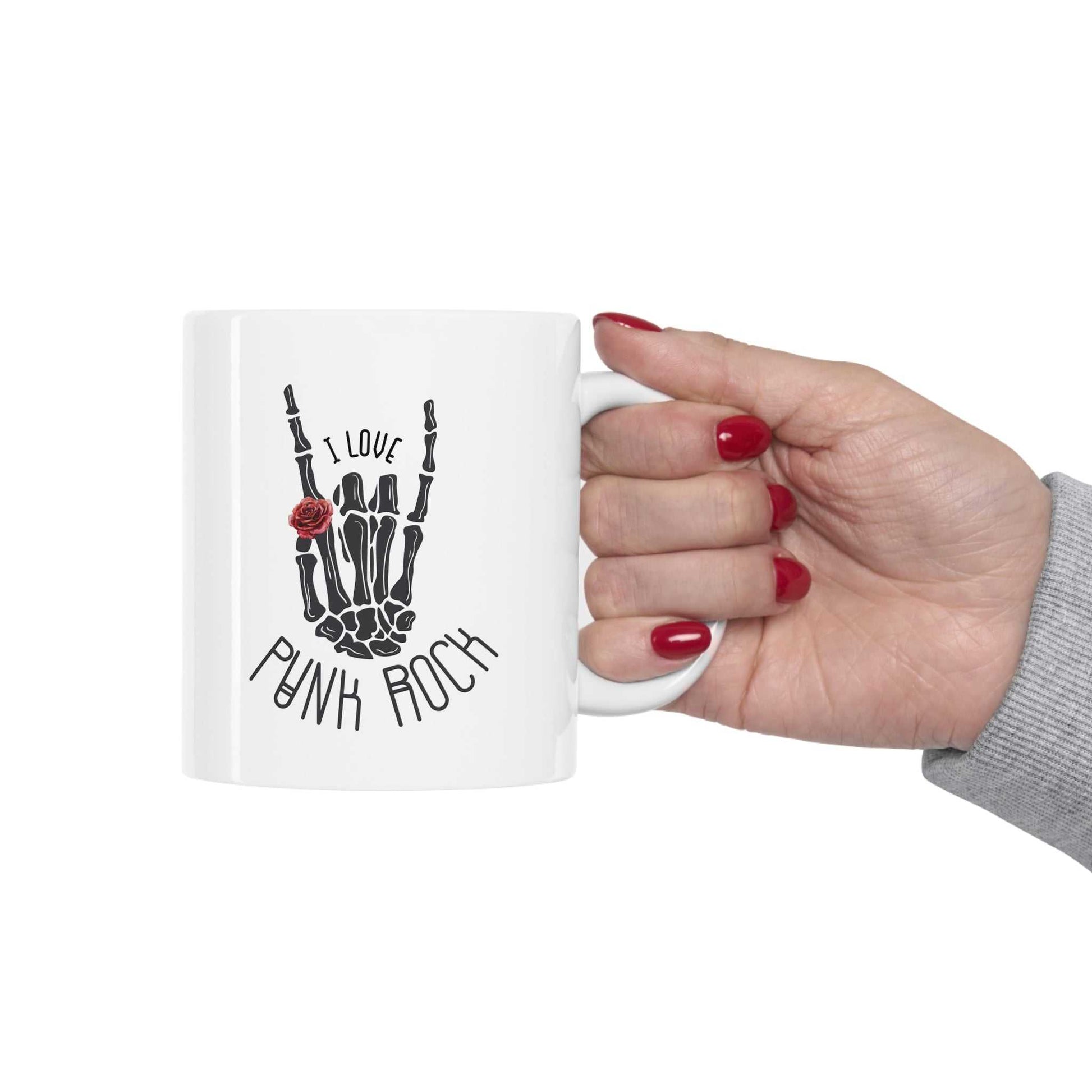 Mug I Love Punk Rock Skeleton Hand Mug 13472643731677049228 24 $ Mugs Onetify Stew's Incense