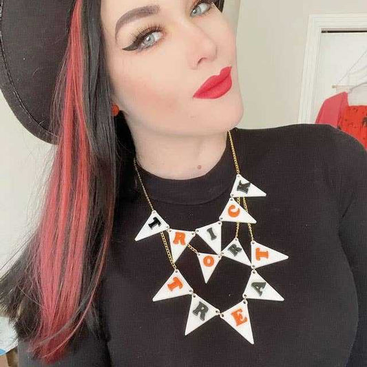Necklaces Trick or Treat Halloween Bunting Necklace 432254965843_C2CD 44 $ Shop All Quirks! Stew's Incense