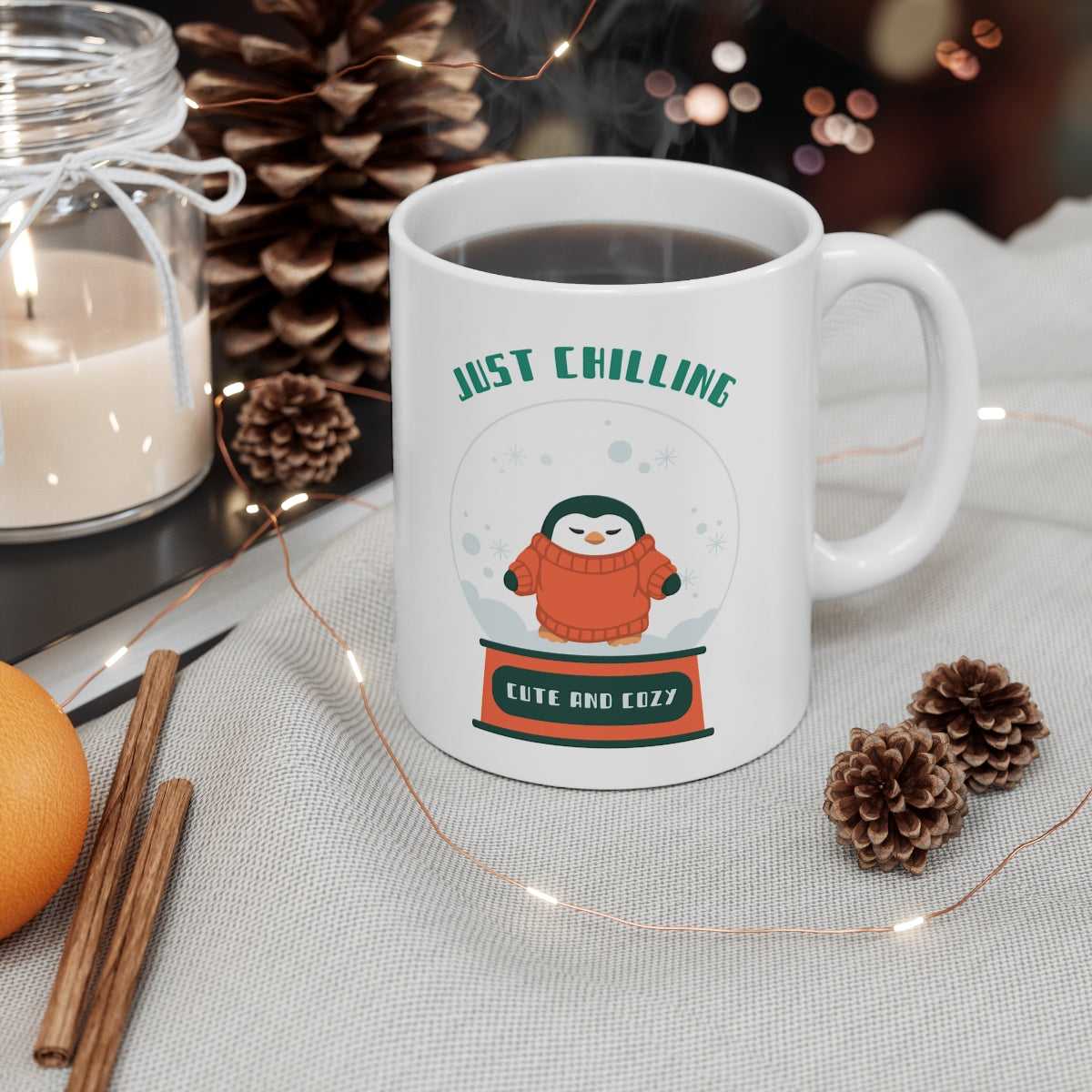 Mug Just Chilling Cute Penguin Mug 81435453364223980800 24 $ Mugs Onetify Stew's Incense