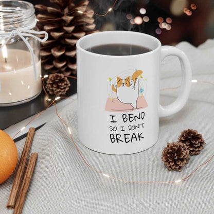 Mug Yoga Pose Cat - I Bend So I Don't Break Mug 2588012724 24 $ Mugs Onetify Stew's Incense