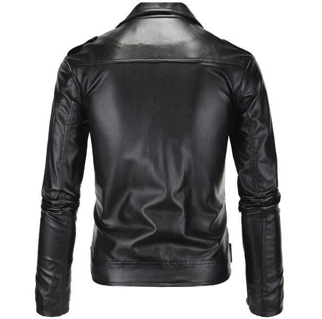 Mens Biker Jacket Mens Faux Leather Biker Zipper Jacket CLAM767876E-BLK-S 76 $ Coats Onetify Stew's Incense
