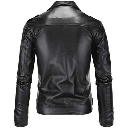 Mens Biker Jacket Mens Faux Leather Biker Zipper Jacket CLAM767876E-BLK-S 76 $ Coats Onetify Stew's Incense