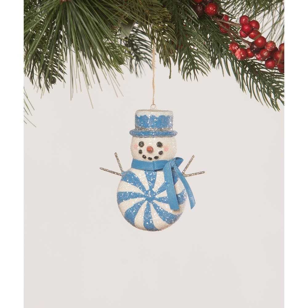 Holiday Ornaments Blue Peppermint Snowman Ornament by Bethany Lowe Designs TF2285 12 $ Shop All Quirks! Stew's Incense