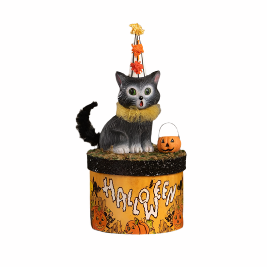 Seasonal Decor, Halloween Cecil Cat on Box by Bethany Lowe Designs TL4355 49 $ Shop All Quirks! Stew's Incense