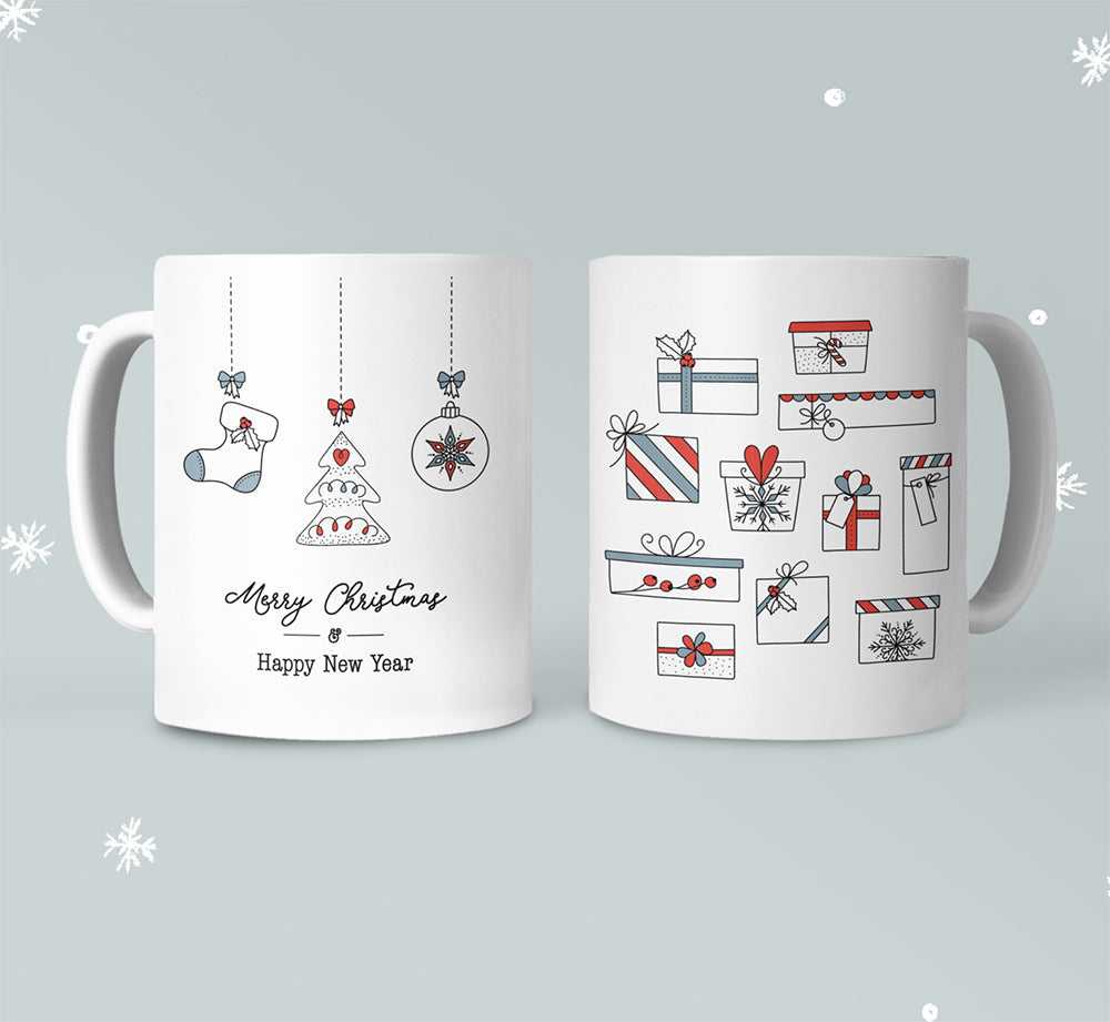 Mug Merry Christmas Mug with Stockings and Presents 3578372485 24 $ Mugs Onetify Stew's Incense