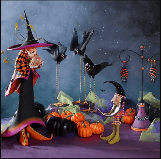 Figurines Crystal Ball Witch Display by Patience Brewster 08-41089 299 $ Quirks! Stew's Incense