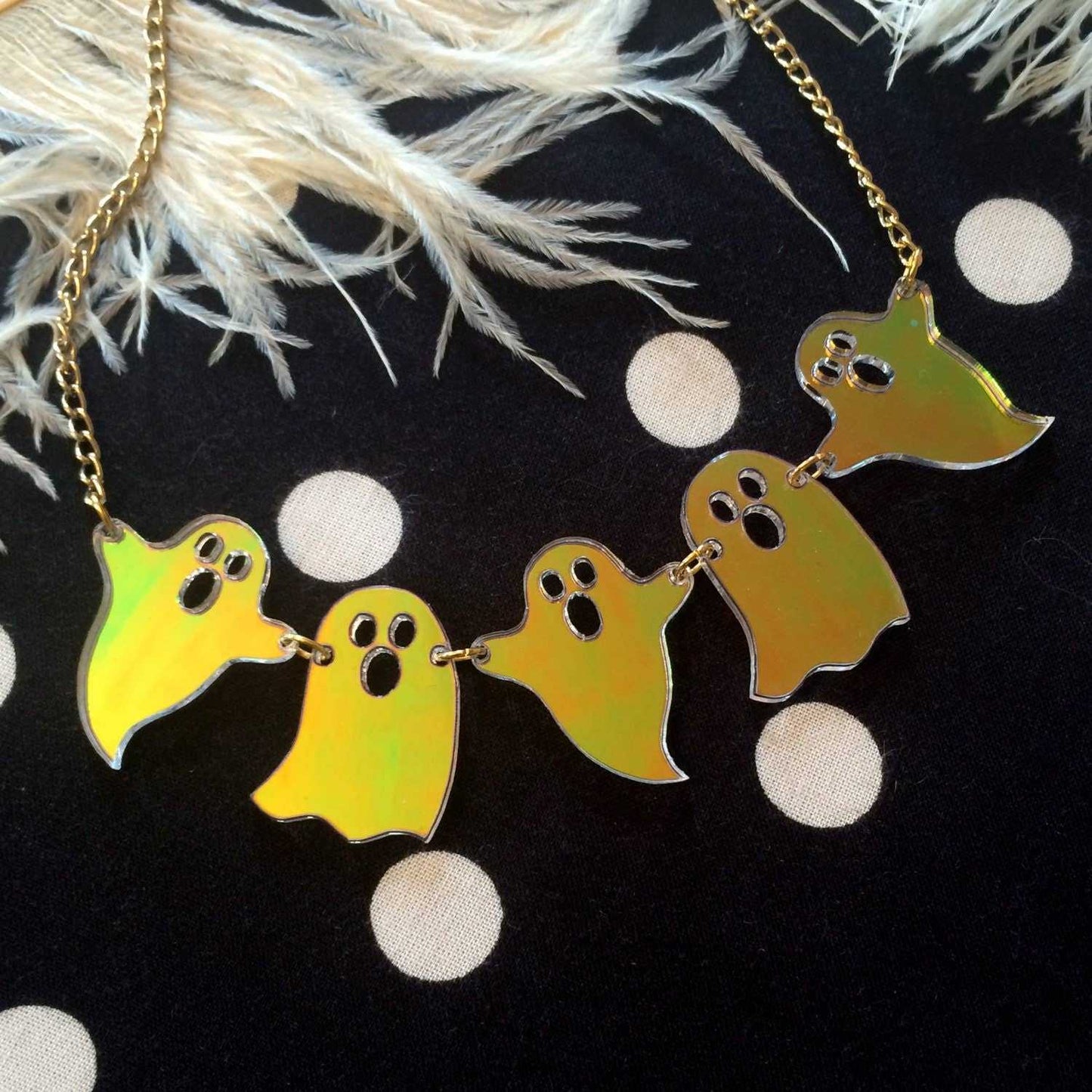 Necklaces 5 Ghostly Friends Necklace sku-43225498943628 34 $ Quirks! Stew's Incense
