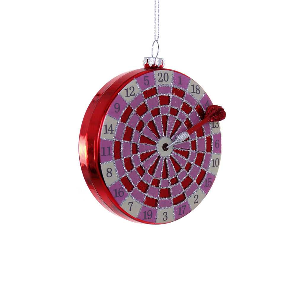 Holiday Ornaments Blown Glass Pink Love Dartboard Ornament GL-289-P 14 $ Christmas Quirks! Stew's Incense