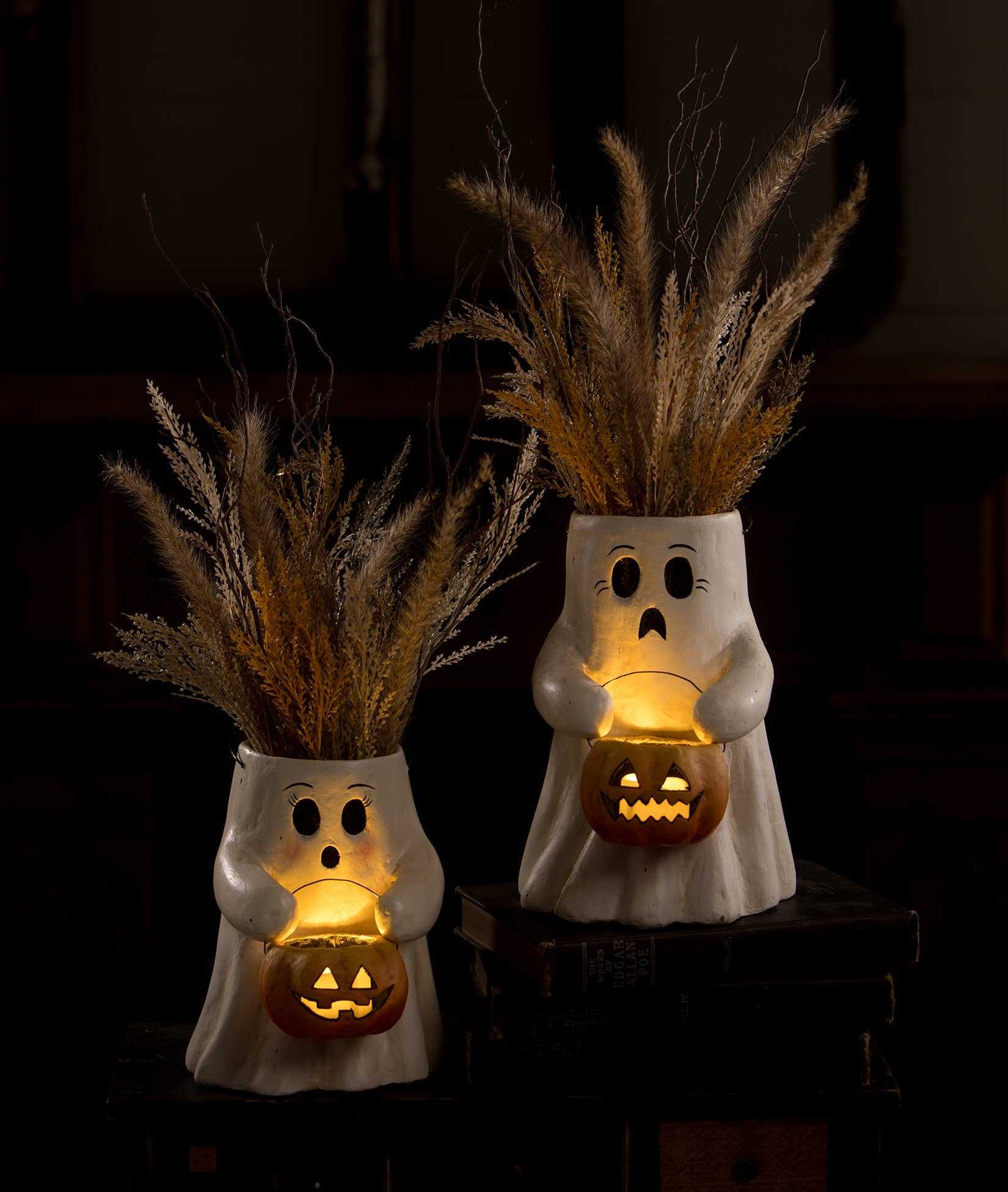 Seasonal Decor, Halloween Scaredy Boo With Pumpkin Bucket Paper Mache TJ2311 89 $ Shop All Quirks! Stew's Incense