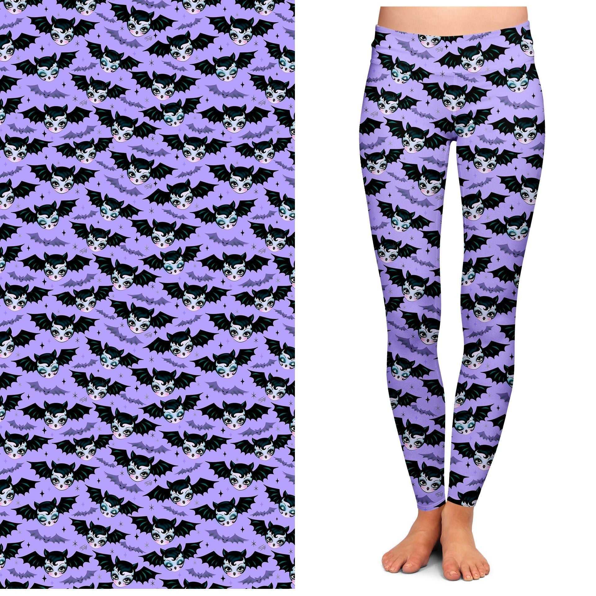 Leggings "Battylicious" Leggings by Miss Fluff x Lipstick & Chrome PURPLE LCL-19A 24 $ Shop All Quirks! Stew's Incense