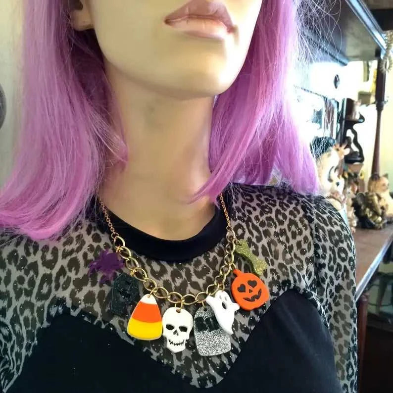 Necklaces Halloween Charm Necklace 432254970430_7BCC 44 $ Shop All Quirks! Stew's Incense