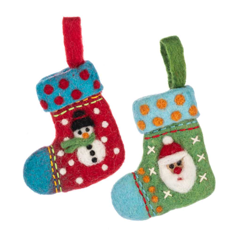 Holiday Ornaments Felted Wool Santa & Snowman Stocking Ornaments Set of 2 MX194436 19 $ Shop All Quirks! Stew's Incense