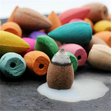 Load image into Gallery viewer, 100Pcs Backflow Incense Cones Burner Heavy Smoke Waterfall Buddhism Smoke Cones
