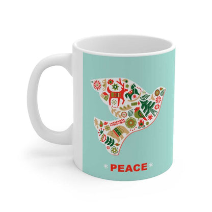Mug Christmas Dove with Peace Ceramic Mug 11oz 3576388893 24 $ Mugs Onetify Stew's Incense
