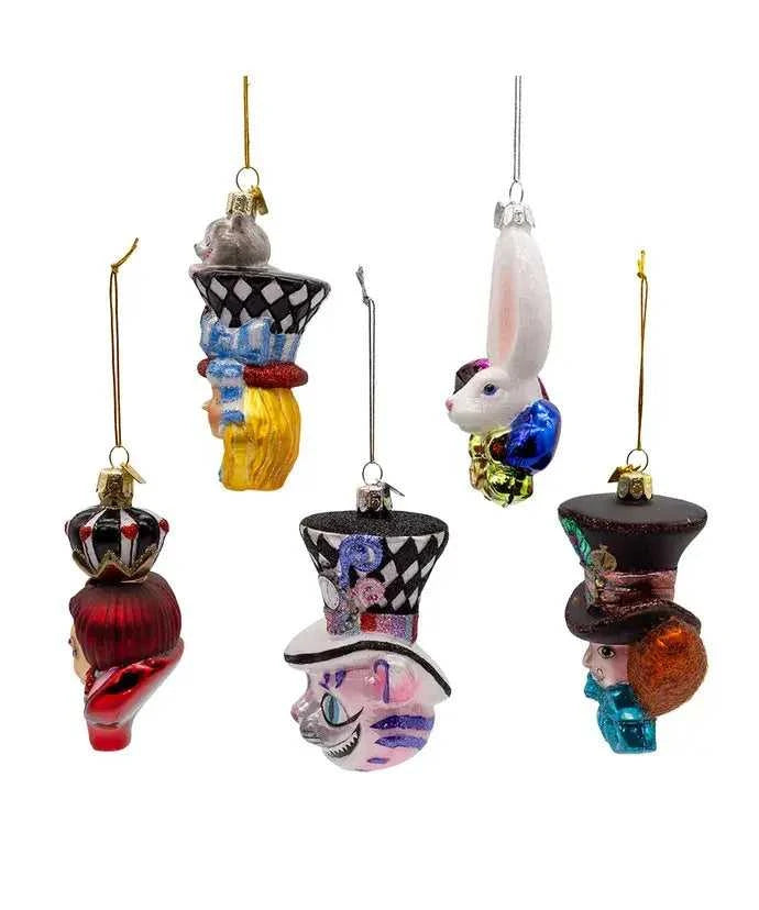 Holiday Ornaments 4.5-5" Noble Gems Alice Glass Character Ornament 5P NB1853SET 139 $ Christmas Quirks! Stew's Incense