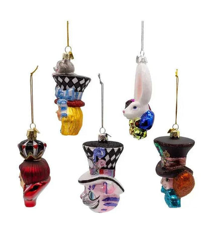 Holiday Ornaments 4.5-5" Noble Gems Alice Glass Character Ornament 5P NB1853SET 139 $ Christmas Quirks! Stew's Incense