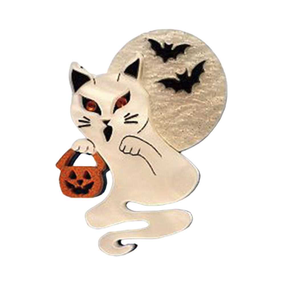 Brooches Ghost Kitty Brooch by Cherryloco 9687 39 $ Quirks! Stew's Incense