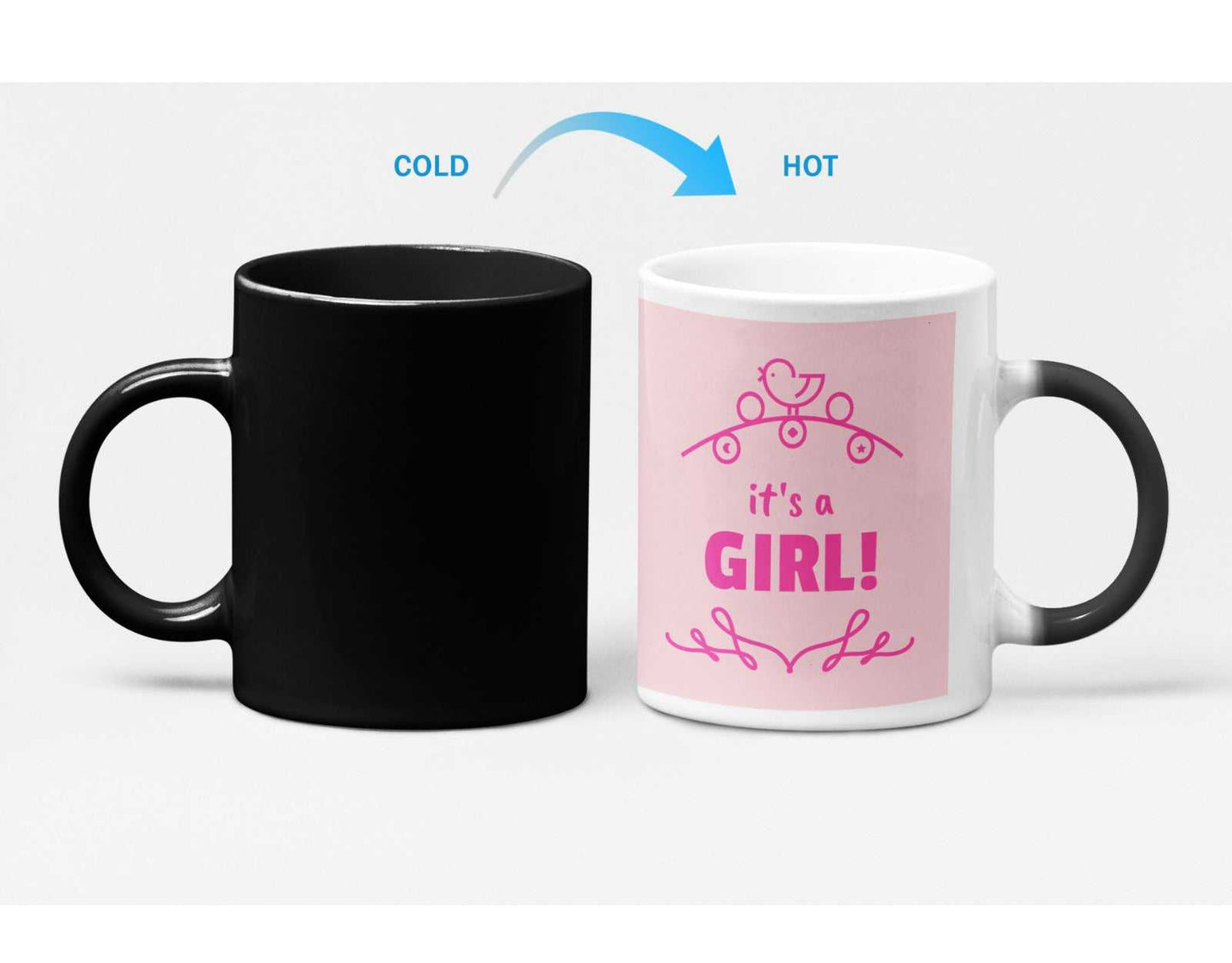 Mug Its a GIRL Baby Shower Heat Sensitive Color Changing Mug CCMLC1005E5 24 $ Mugs Onetify Stew's Incense