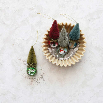 Christmas Glass Diorama Ornament w/ Bottle Brush Tree, Set of 4 XS6870A 39 $ Christmas Quirks! Stew's Incense