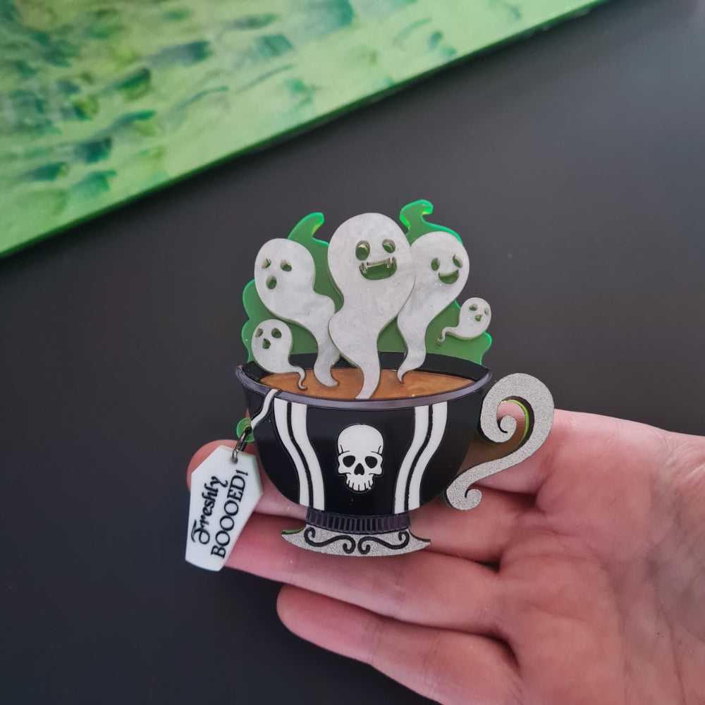 Brooches Gothic Ghost Teacup Brooch by Cherryloco 438764738643_2ADF 49 $ Shop All Quirks! Stew's Incense
