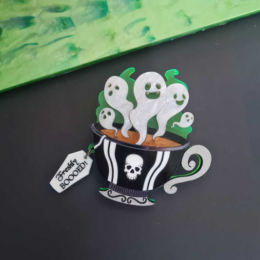 Brooches Gothic Ghost Teacup Brooch by Cherryloco 438764738643_2ADF 49 $ Shop All Quirks! Stew's Incense