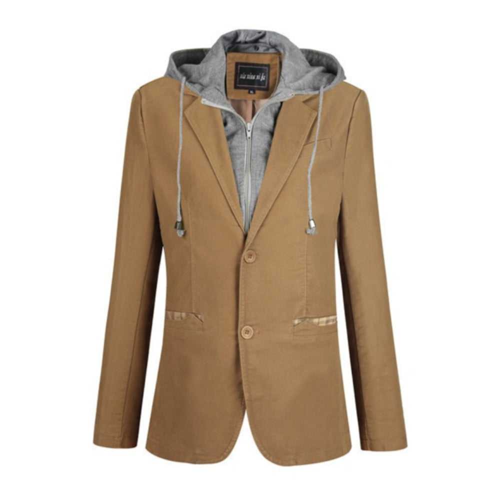 Men Blazer Mens Street Style Hooded Blazer in Black CMU30231C47-BLK-XS 64 $ Coats Onetify Stew's Incense