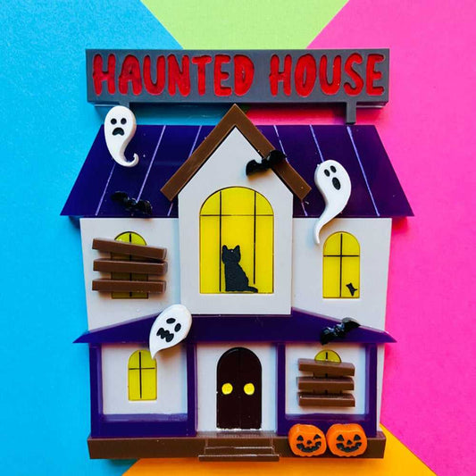 Brooches Creepy Funfair Collection - Haunted House Acrylic Brooch by Makokot Design 1303867915 44 $ Quirks! Stew's Incense