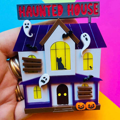 Brooches Creepy Funfair Collection - Haunted House Acrylic Brooch by Makokot Design 1303867915 44 $ Quirks! Stew's Incense