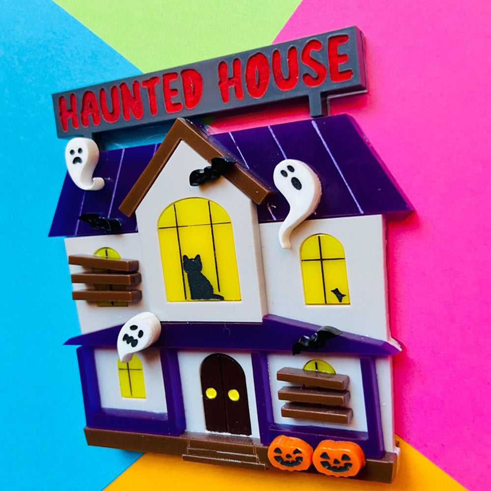 Brooches Creepy Funfair Collection - Haunted House Acrylic Brooch by Makokot Design 1303867915 44 $ Quirks! Stew's Incense