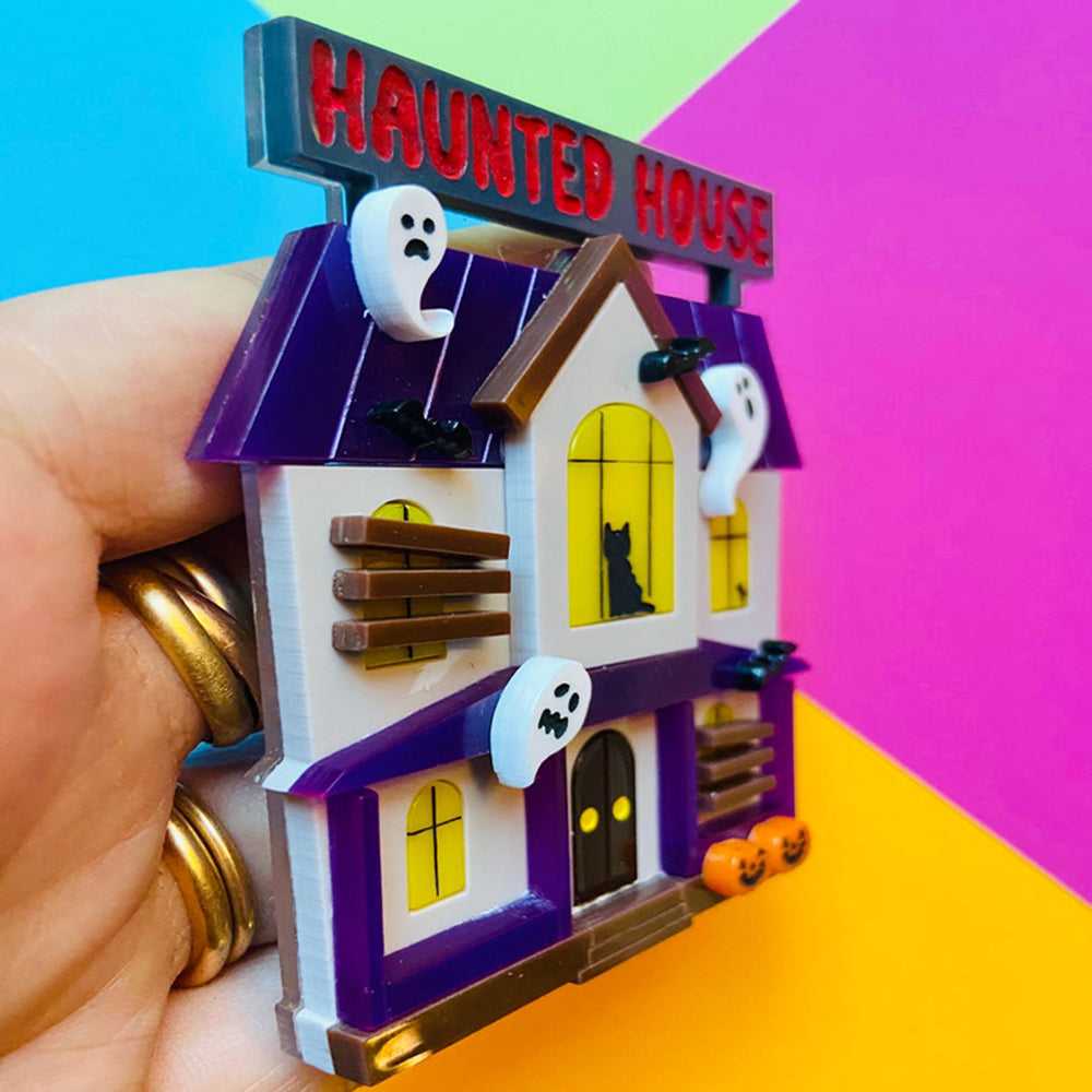Brooches Creepy Funfair Collection - Haunted House Acrylic Brooch by Makokot Design 1303867915 44 $ Quirks! Stew's Incense