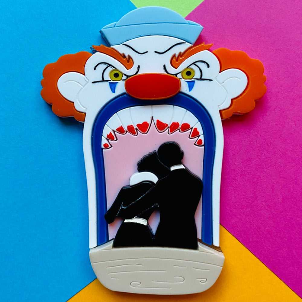 Brooches Creepy Funfair Collection - Scary Clown Tunnel Acrylic Brooch by Makokot Design 1289849742 44 $ Shop All Quirks! Stew's Incense