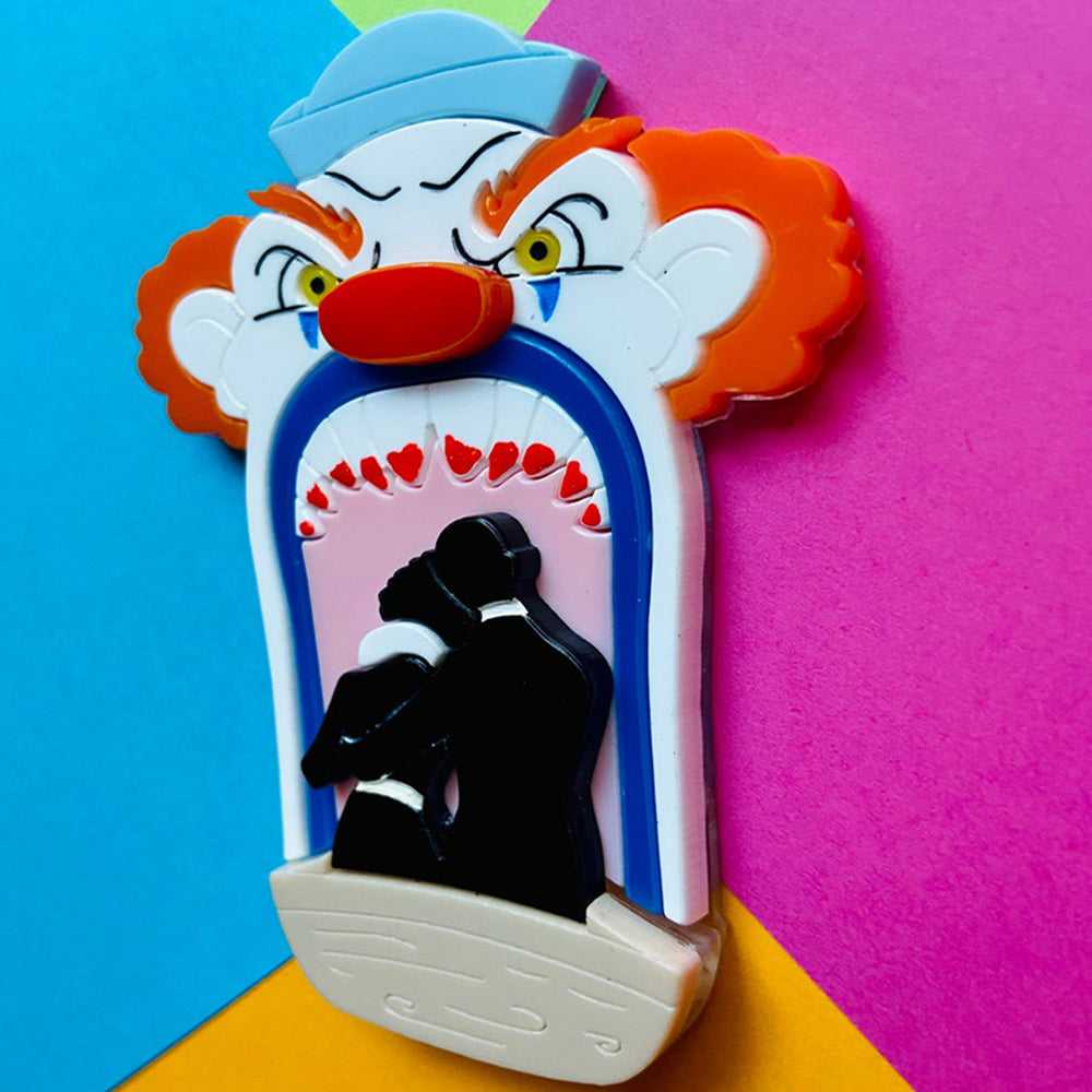 Brooches Creepy Funfair Collection - Scary Clown Tunnel Acrylic Brooch by Makokot Design 1289849742 44 $ Shop All Quirks! Stew's Incense