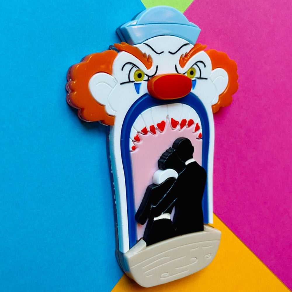 Brooches Creepy Funfair Collection - Scary Clown Tunnel Acrylic Brooch by Makokot Design 1289849742 44 $ Shop All Quirks! Stew's Incense