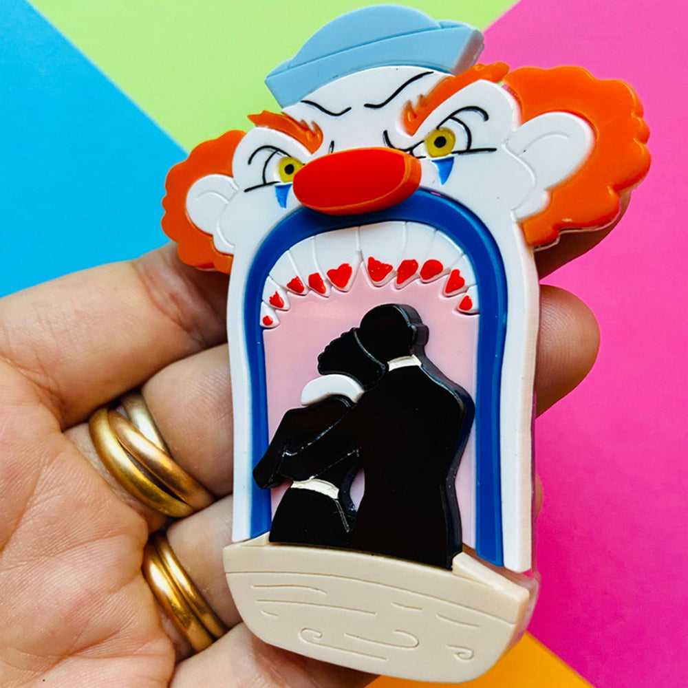 Brooches Creepy Funfair Collection - Scary Clown Tunnel Acrylic Brooch by Makokot Design 1289849742 44 $ Shop All Quirks! Stew's Incense
