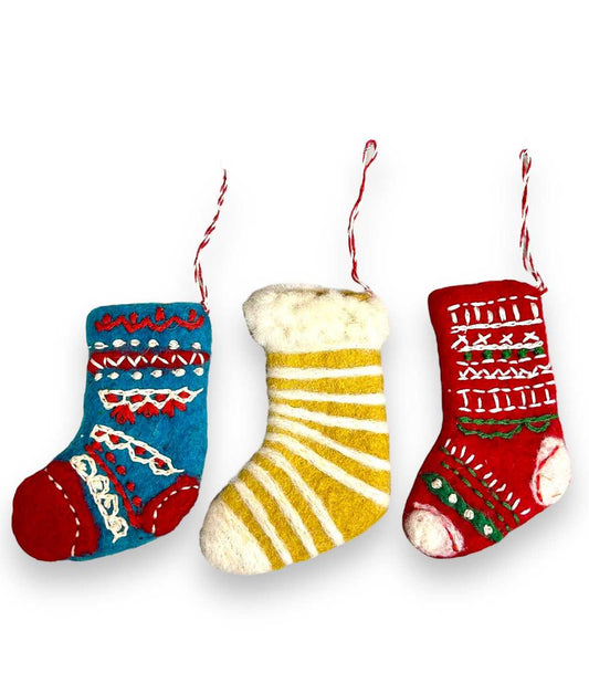 Seasonal Decor Felted Wool Set of 3 Stocking Ornaments mx185103 19 $ Shop All Quirks! Stew's Incense