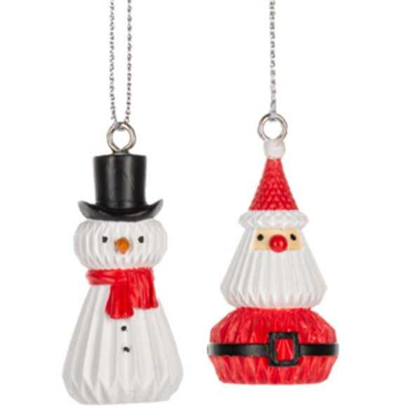 Seasonal Decor Honeycomb Santa & Snowman Ornaments Set of 2 MX194765 24 $ Shop All Quirks! Stew's Incense