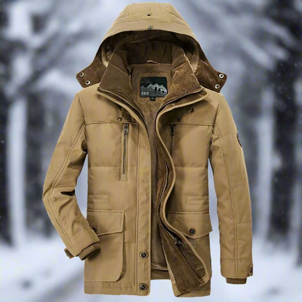 Men Coats Mens Hooded Winter Parka Coat with Inner Fleece ONFY12058932MHC-KHK-S 169 $ Coats Onetify Stew's Incense