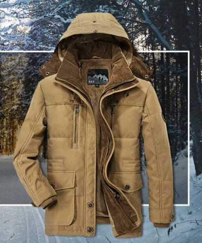 Men Coats Mens Hooded Winter Parka Coat with Inner Fleece ONFY12058932MHC-KHK-S 169 $ Coats Onetify Stew's Incense