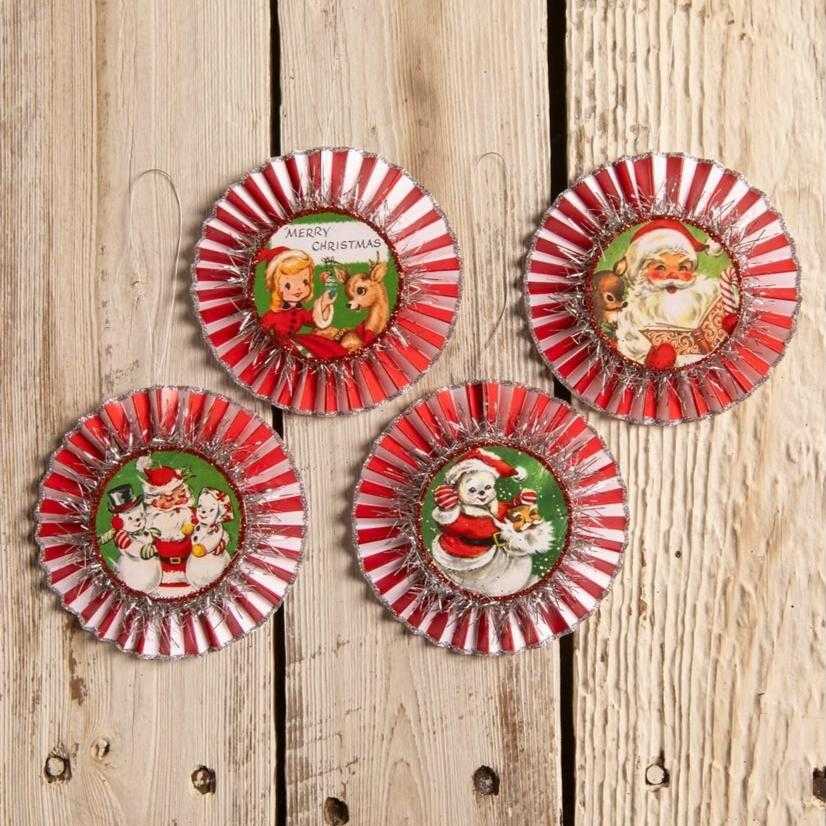 Christmas Kitschmas Rosette Ornaments Set of 4 by Bethany Lowe Designs TL3366 29 $ Christmas Quirks! Stew's Incense
