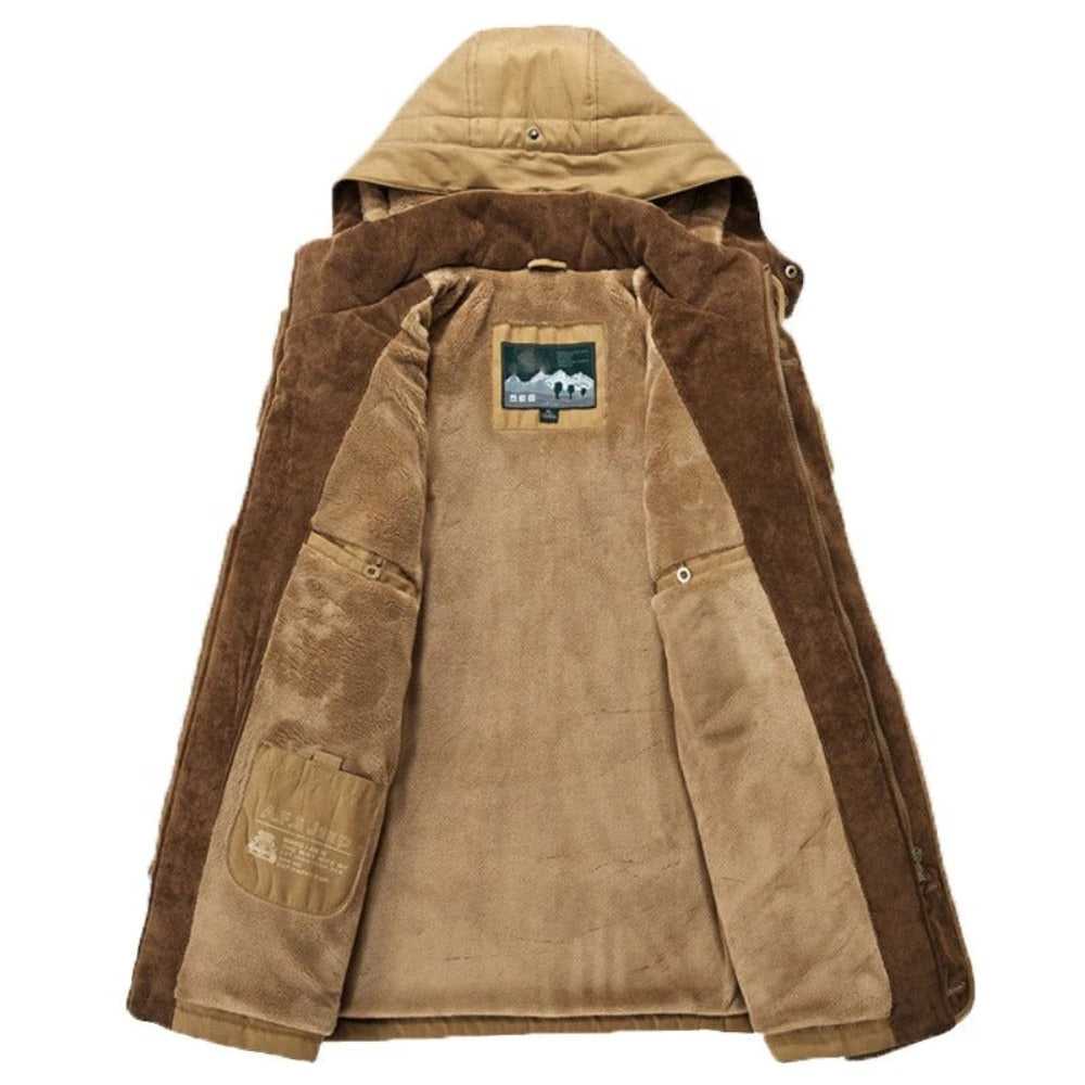 Men Coats Mens Hooded Winter Parka Coat with Inner Fleece ONFY12058932MHC-KHK-S 169 $ Coats Onetify Stew's Incense