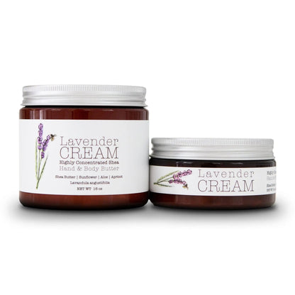 Lavender CREAM - Aromatherapy Hand & Body Cream -Lotion 8 oz or 16 oz